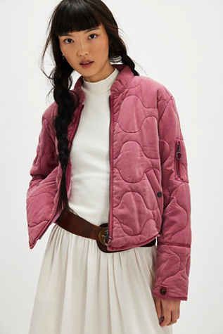 Aura Liner Jacket at Free People in Beau Berry, Size: Medium