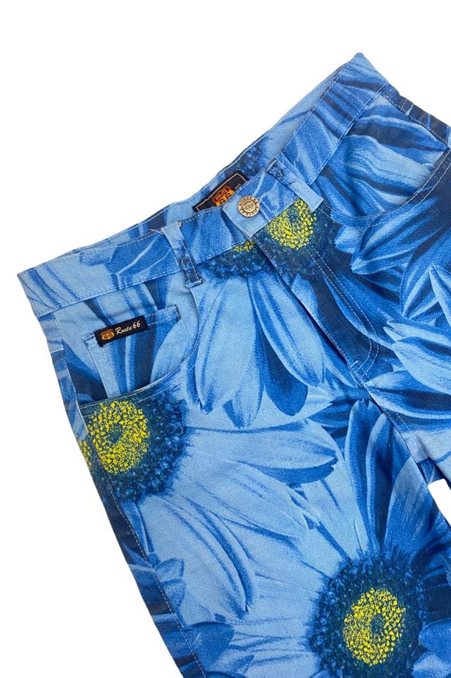 1990s Vintage Daisy Photoprint Denim Jeans Selected by BusyLady Baca & The Goods #1