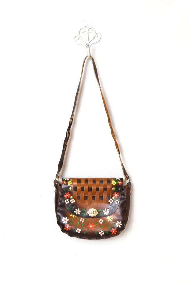 Dillards, Bags, Vintage Leather Woven Shoulder Bag From Dillards