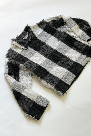 Vintage 1980's Fringy Plaid Boxy Jacket Selected by FernMercantile