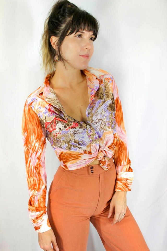 1960s High Waisted Pink Wide Leg Pants Selected By Moons + Junes Vintage #3