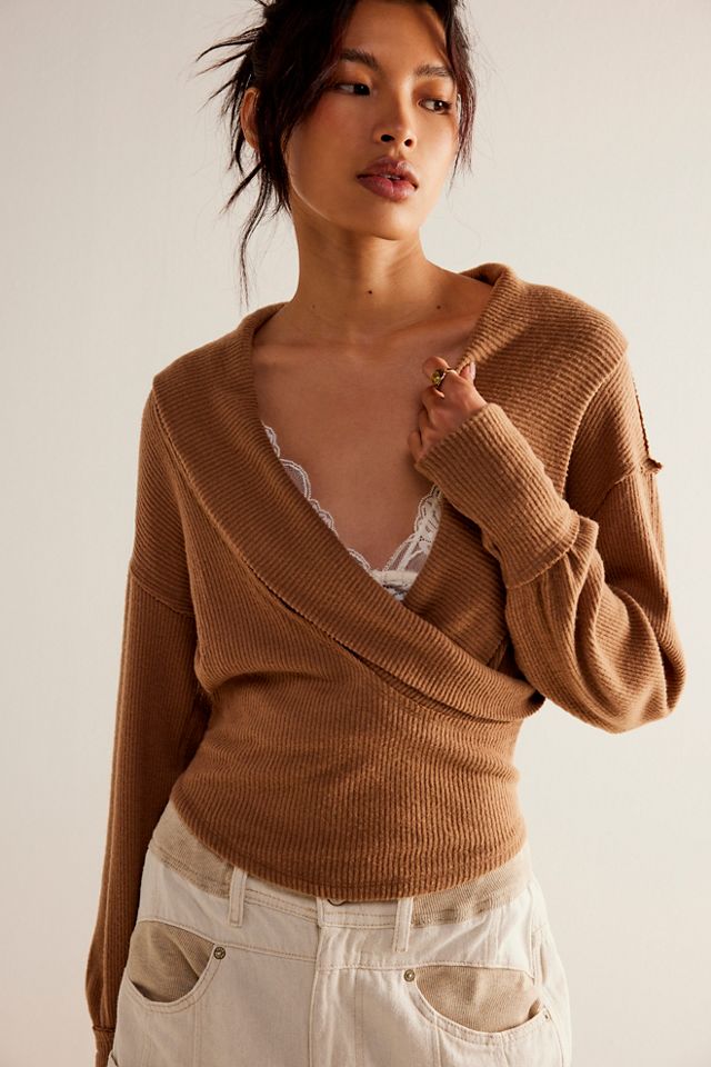 Free people hot sale wrap sweater