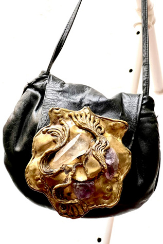Vintage Gilt Stamped Leather Purse Selected by Anna Corinna