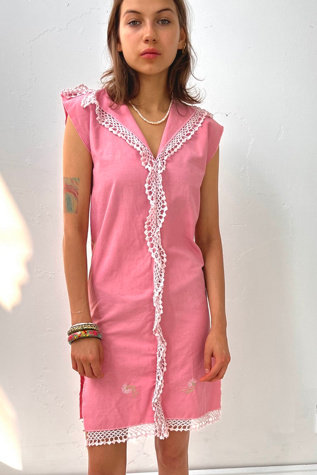 Anna Corinna Blush and Lace Smock Dress