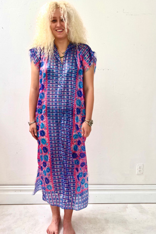 Anna Corinna Metallic Brights Floral Smock Dress | Free People