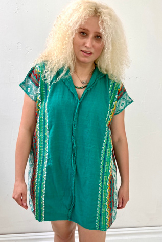 Anna Corinna Woven Ivy Colors Smock Dress
