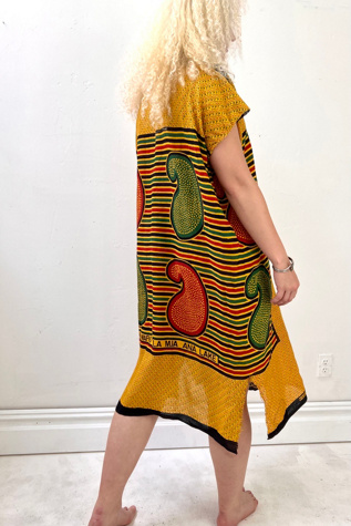 Anna Corinna Gold Paisley Smock Dress