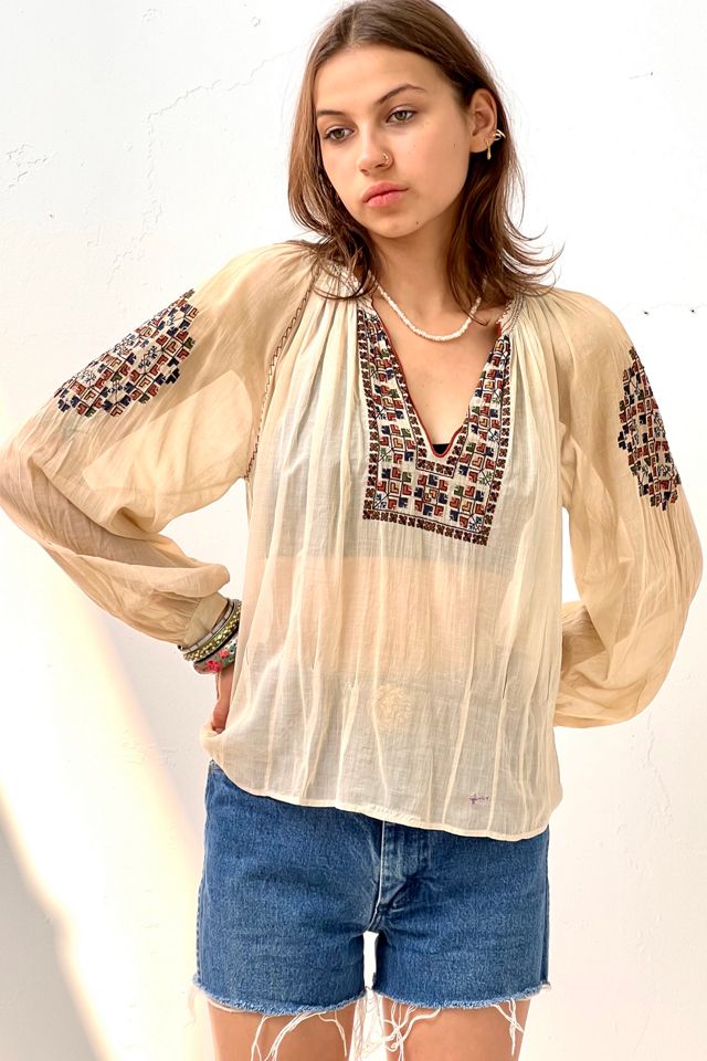 Retro 2024 peasant blouse