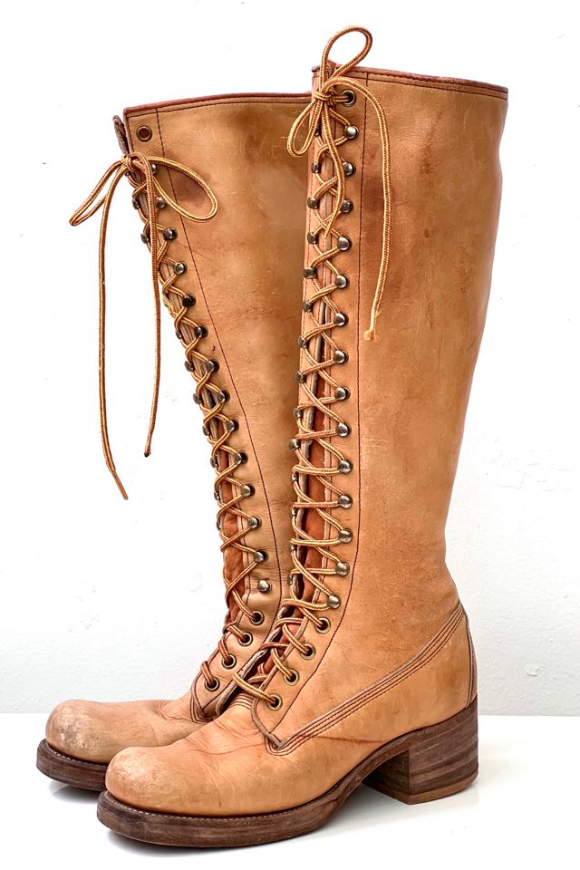 Frye knee high lace up boots online