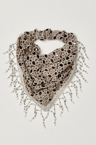 Dixie Hair Scarf by Curried Myrrh at Free People in B & w Neutral