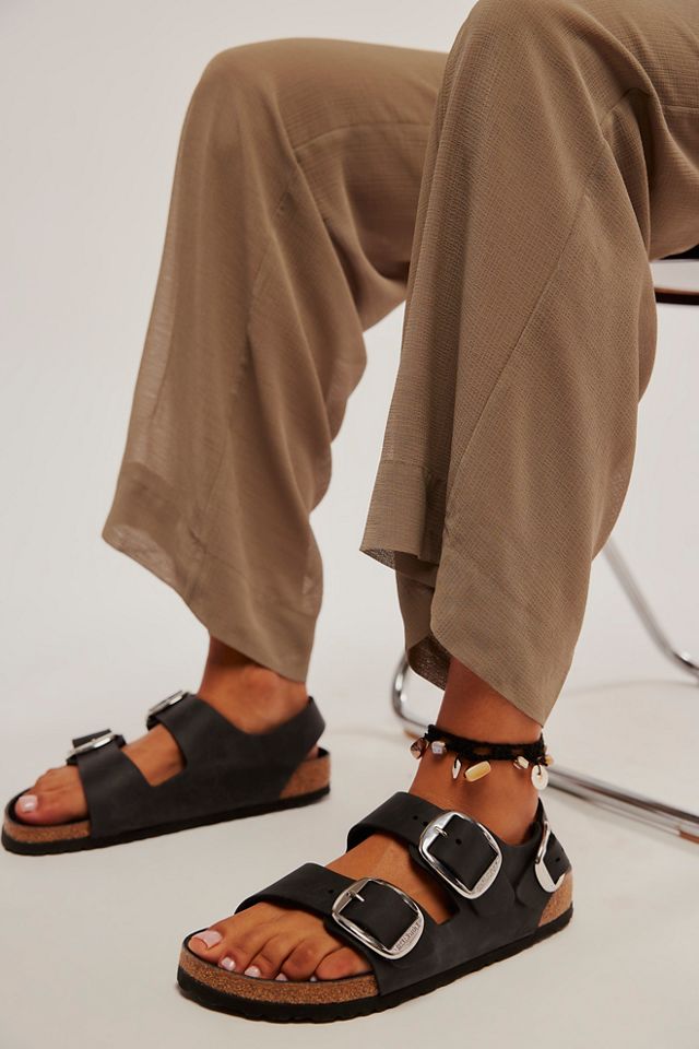 Slip on buckle online sandals