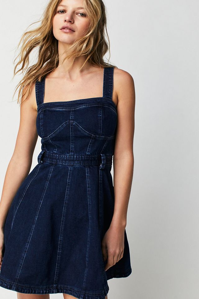 Free people denim overall 2024 dress