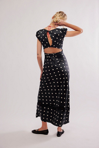 Женское платье Free People Butterfly Babe Maxi, цвет: Чёрный / Белый — фото 3