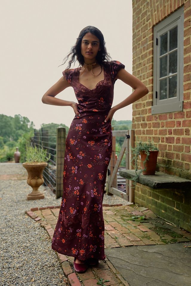 Free people sales burgundy dress