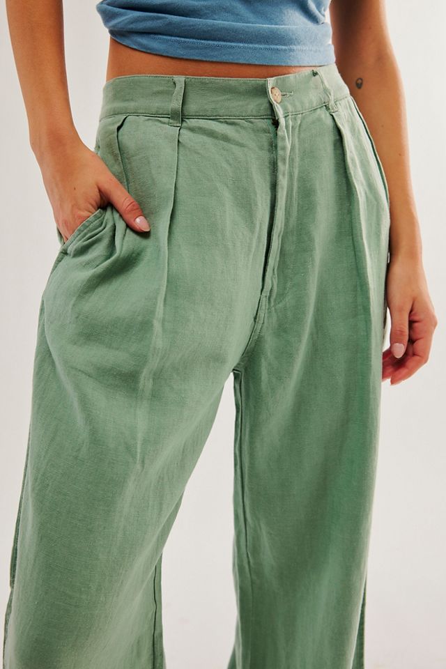 Denimist Double Pleat Wide-Leg Pants #2
