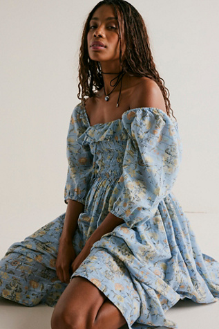 Free people lotus outlet midi dress