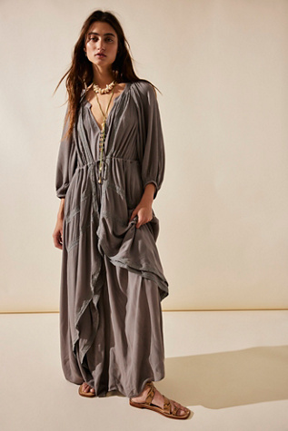 Plenty Of Love Maxi By free-est At Free People In Gravel, Size: Large