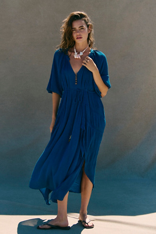Plenty Of Love Maxi by free-est at Free People in Blue, Size: S