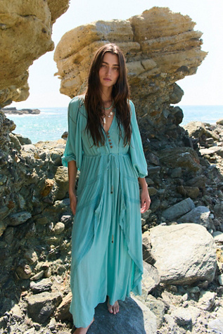Plenty Of Love Maxi Dress by free-est at Free People in Blue, Size: S