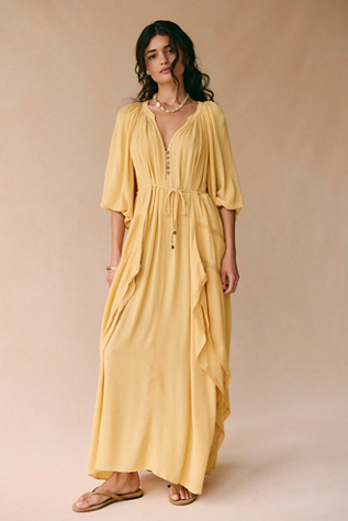 Plenty Of Love Maxi by free-est at Free People in Yellow, Size: S