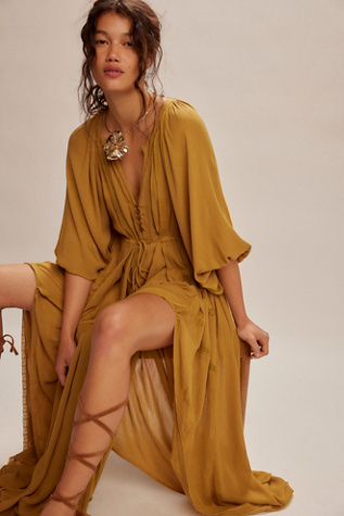 Plenty Of Love Maxi by free-est at Free People in Yellow, Size: L