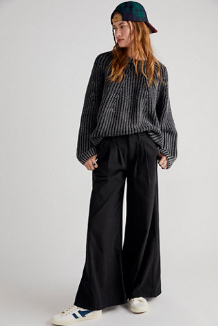 Free People Light As Spring Trousers In Black