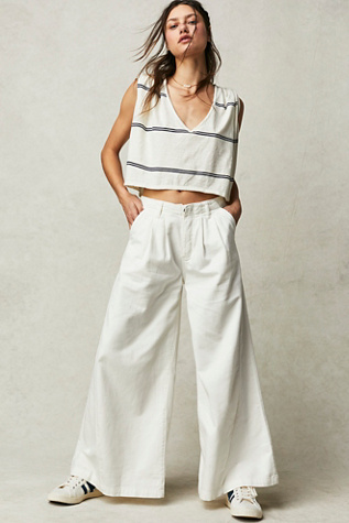 Free People Light As Spring Trousers In White
