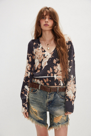Bed Of Roses Jumper at Free People in Black Combo, Size: Medium