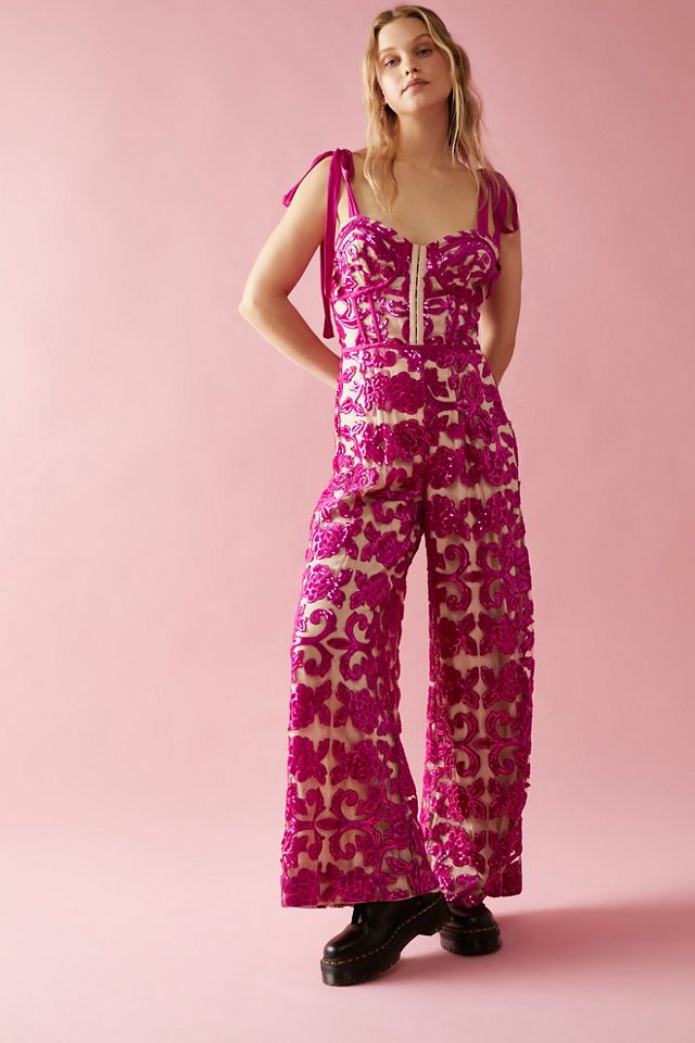 Free people sequin outlet jumpsuit