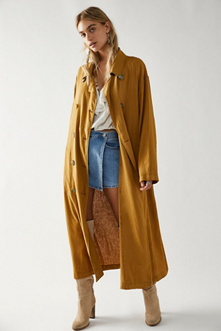 free people orange coat