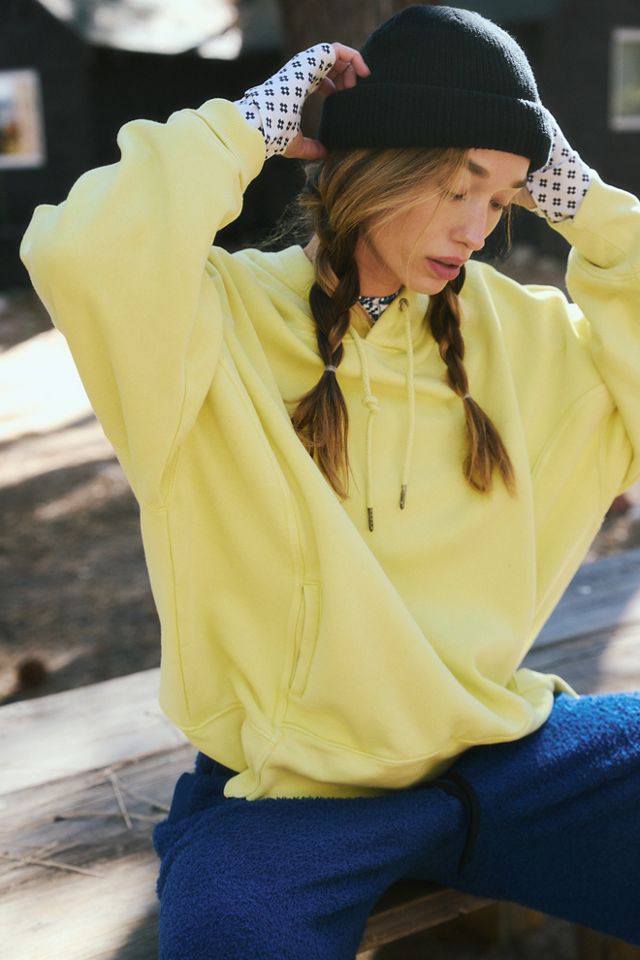 Yellow oversized online hoodie