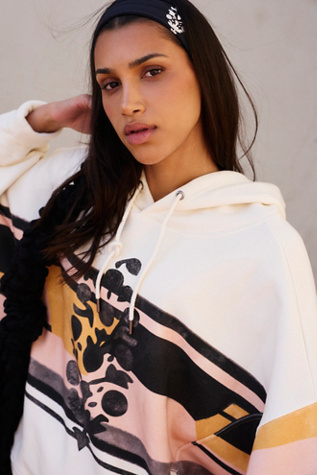 Sweat Oversize Free People Sprint To The Finish - Gris Bruyère - Taille M - Neuf