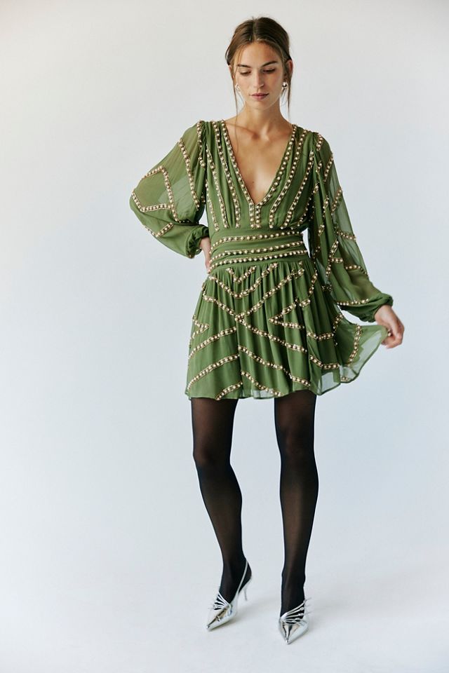 Jen’s Pirate Booty Boombox Sequin Mini Dress in Checkered Sunset Size XS/S