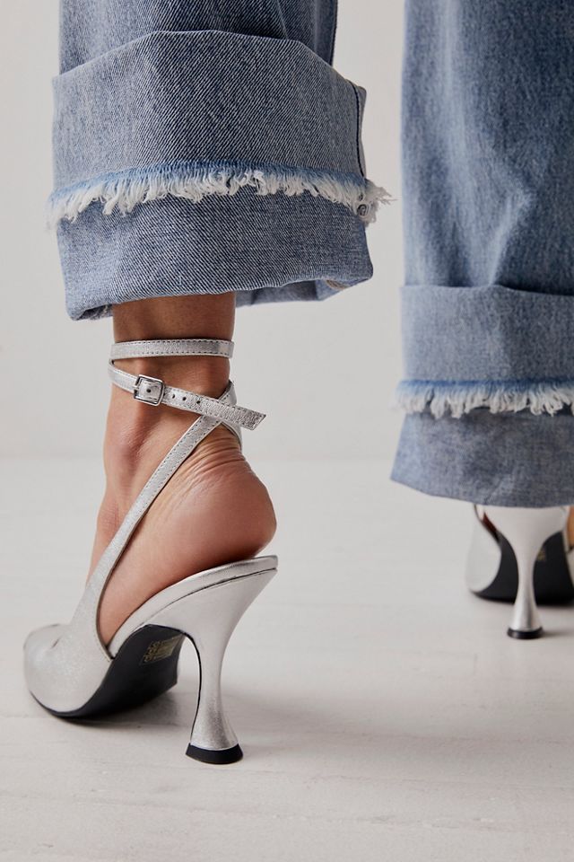 Jules metallic heel pump deals