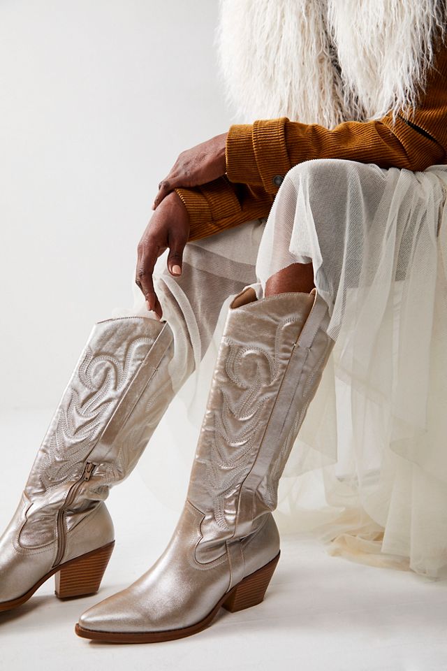 Free people white cowboy hot sale boots