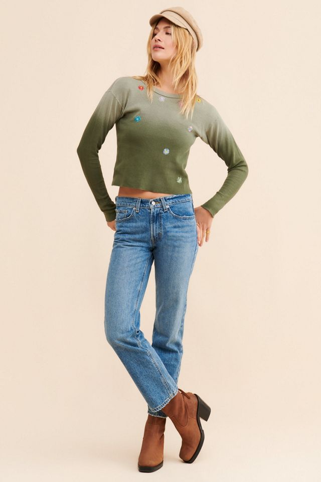 Riley Vintage Dipped Olive Floral Thermal #3