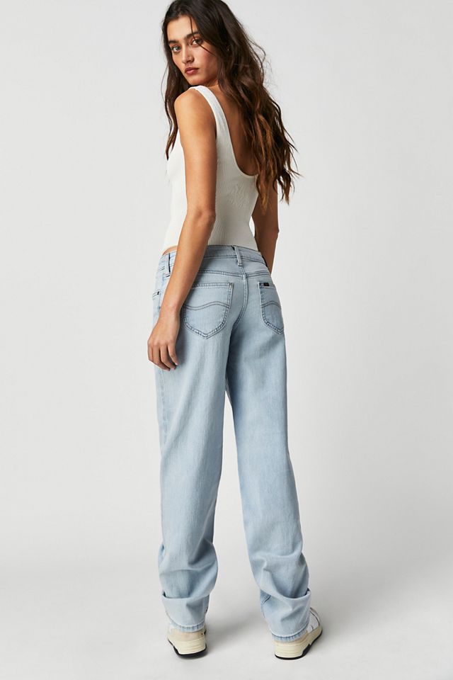 Lee Low-Rise Straight-Leg Jeans | Free People