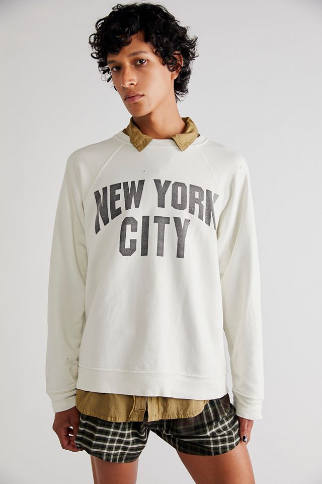 New York Sweatshirt NY NYC Crewneck Preppy Sweater Oversized