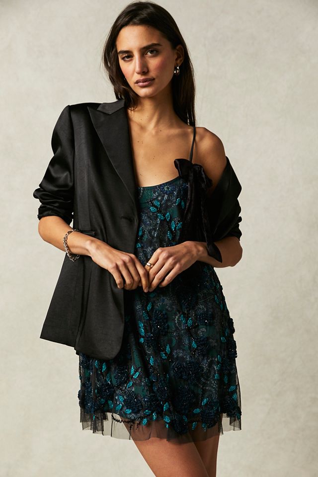 Free people black outlet beaded dress