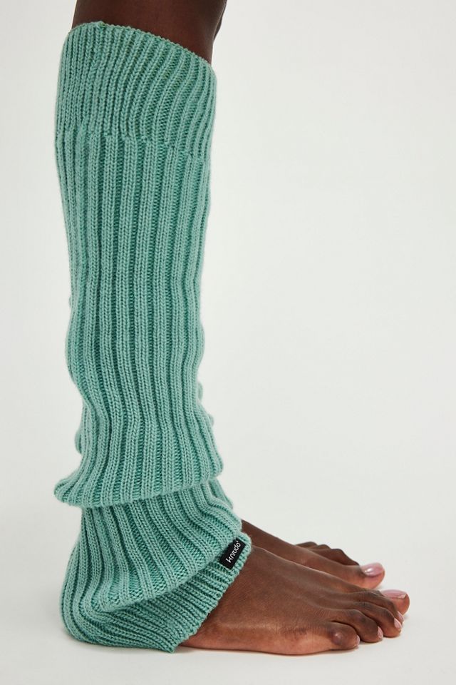 【THE OPEN PRODUCT】RIBBED LEG WARMERS GREEN Wrapables 80's Style Neon Fluorescent Ribbed Leg Warmers