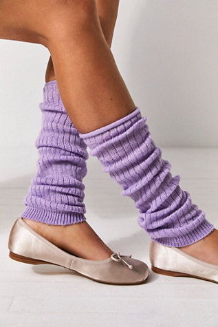 Ribbed Leg Warmers at Free People in Lavender