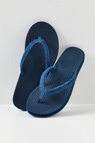 Indosole Pable Recycled Flip Flops at Free People in Indigo, Size: Small