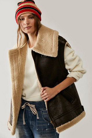 Free people owen on sale contrast sherpa jacket