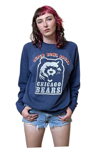 Vintage 1960's Chicago Bears Sweatshirt Selected By Villains Vintage