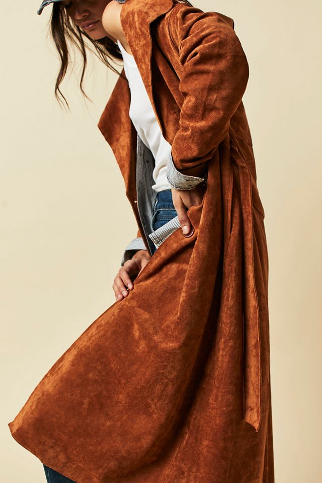 Vegan Suede Trench | Free People