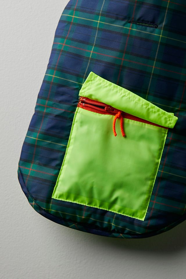 Plaid Colorblock Dog Puffer Jacket #5