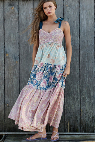 Женские платья Free People Bluebell Maxi, цвет: Состаренный комбинированный — фото 2