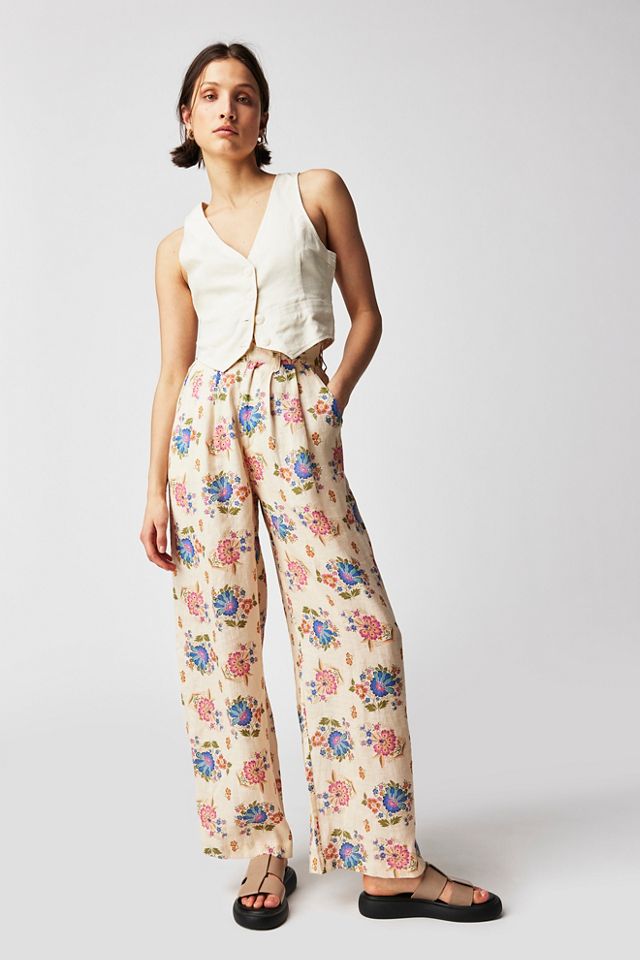 Patterned clearance linen pants