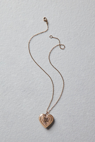 Monogram Necklace by Free People in Gold