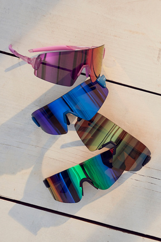 FixieBLAST Polarized Oversized Aviator Sunglasses by Optic Nerve at Free People, Pink
